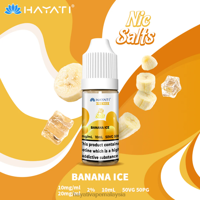 Hayati Pro Max garam nic ais pisang 82Z4B230 Hayati Flavour Vapes