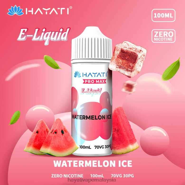 Hayati Pro Max garam nic ais tembikai 82Z4B260 Hayati Flavour Vapes