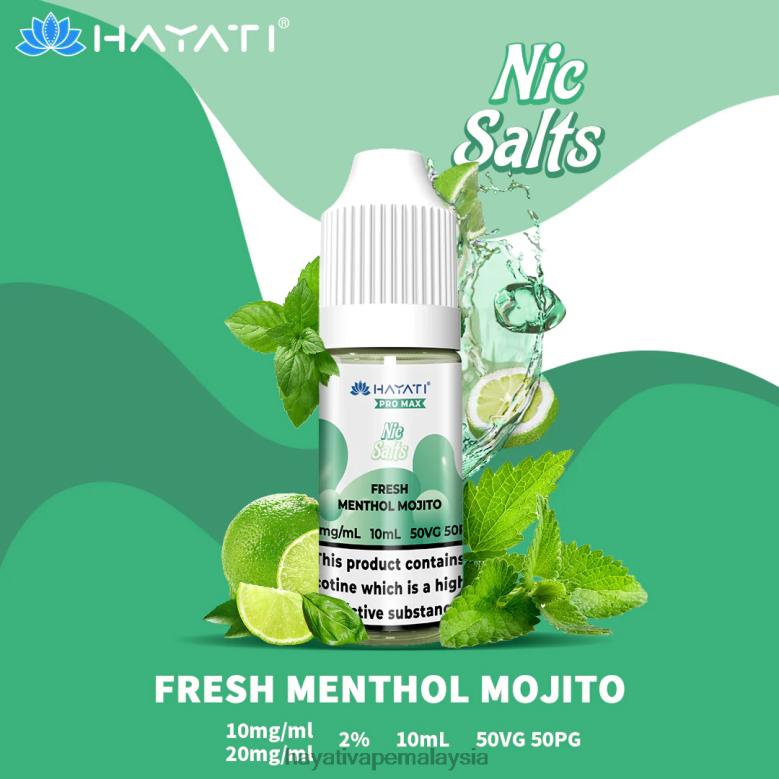 Hayati Pro Max garam nic mojito mentol segar 82Z4B239 Hayati Flavour List