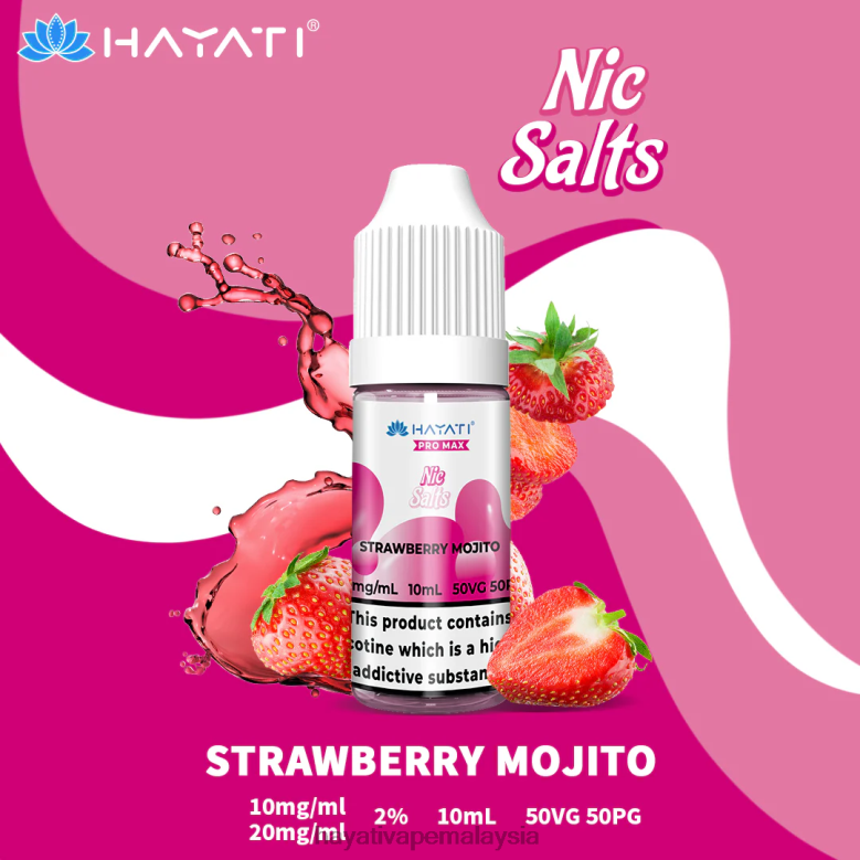 Hayati Pro Max garam nic mojito strawberi 82Z4B244 Hayati Vape Liquid