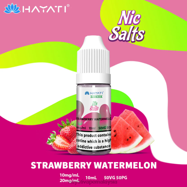 Hayati Pro Max garam nic tembikai strawberi 82Z4B254 Hayati Vape Liquid