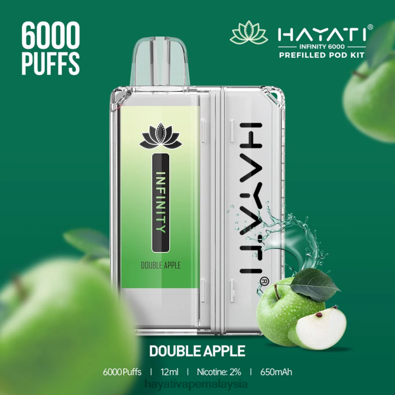Hayati Infinity 6000 kit pod epal berganda 82Z4B146 Hayati Vape Near Me