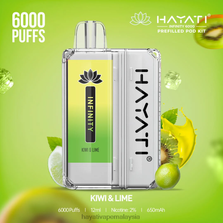 Hayati Infinity 6000 kit pod kiwi & limau nipis 82Z4B152 Hayati Kuala Lumpur