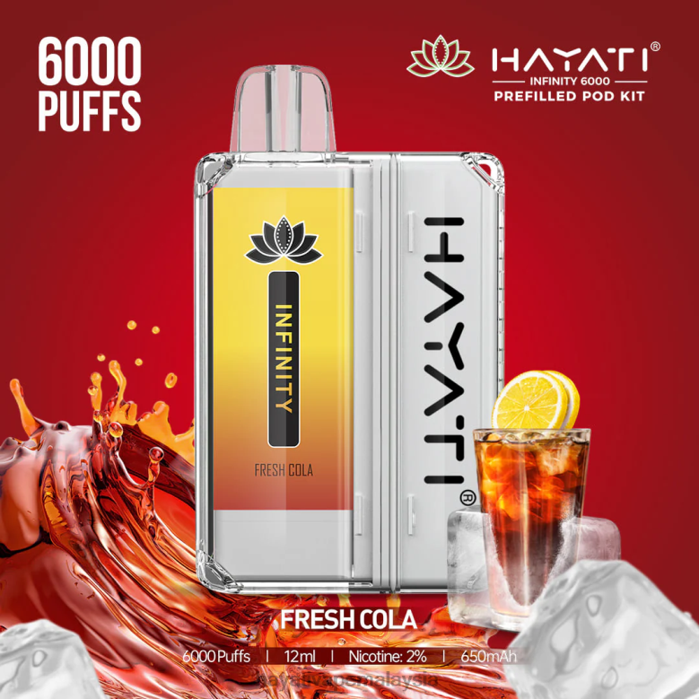 Hayati Infinity 6000 kit pod kola segar 82Z4B149 Hayati Flavour List