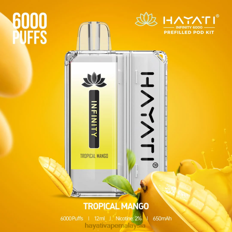 Hayati Infinity 6000 kit pod mangga tropika 82Z4B163 Hayati Vape Malaysia