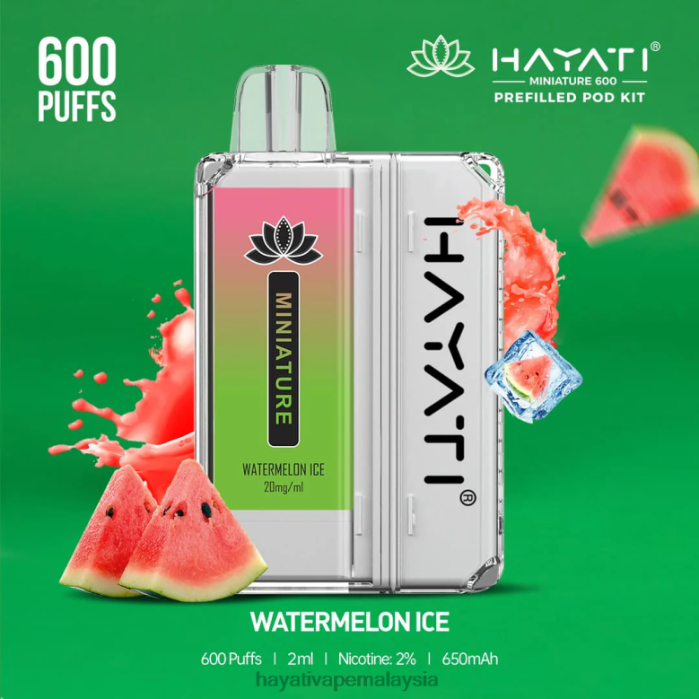 Hayati Miniature 600 kit pod ais tembikai 82Z4B50 Hayati Flavour Vapes