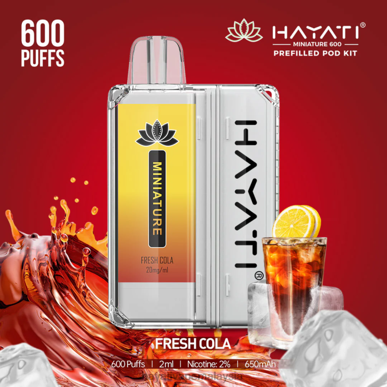 Hayati Miniature 600 kit pod kola segar 82Z4B35 Hayati Vape Review
