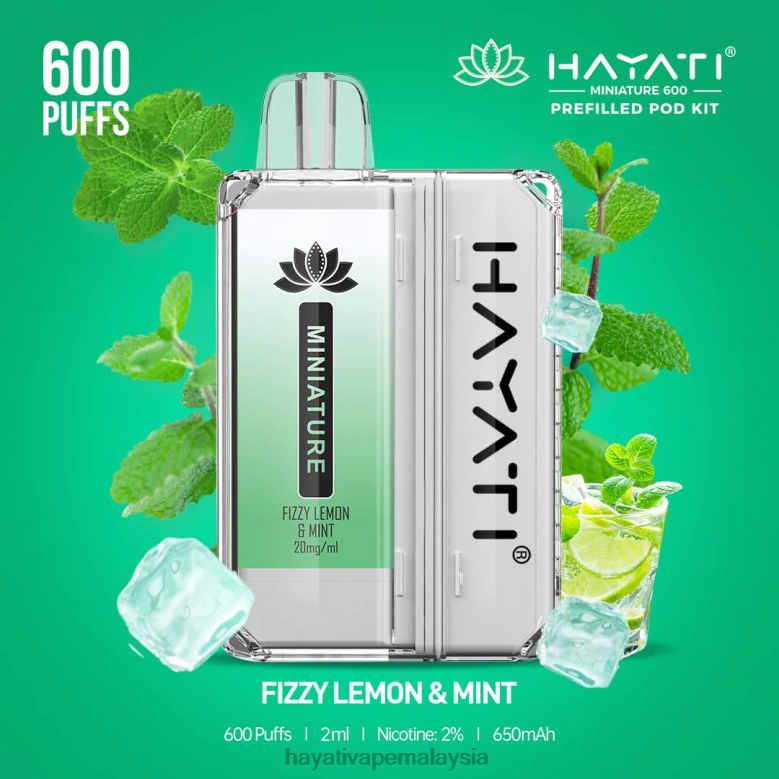 Hayati Miniature 600 kit pod limau bergas & pudina 82Z4B33 Hayati Vape Malaysia