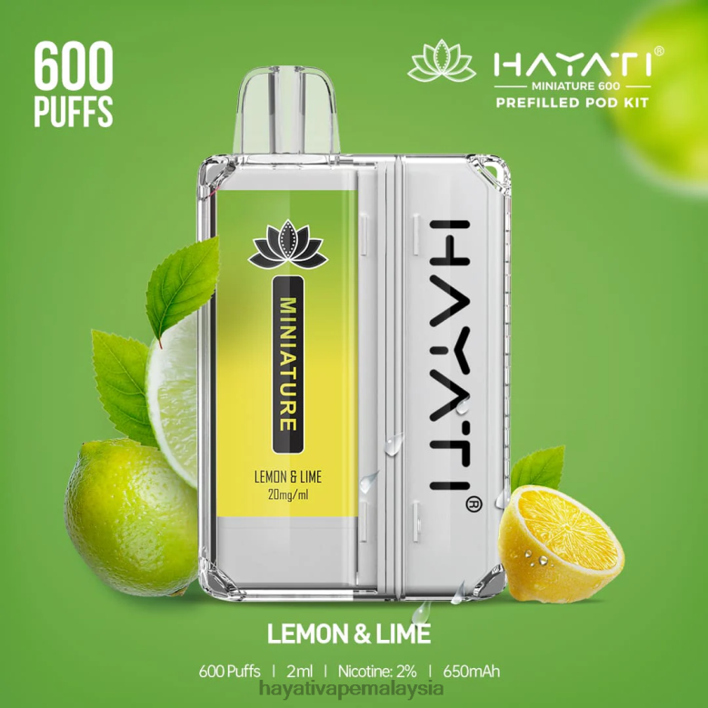 Hayati Miniature 600 kit pod limau lemon 82Z4B39 Hayati Flavour List