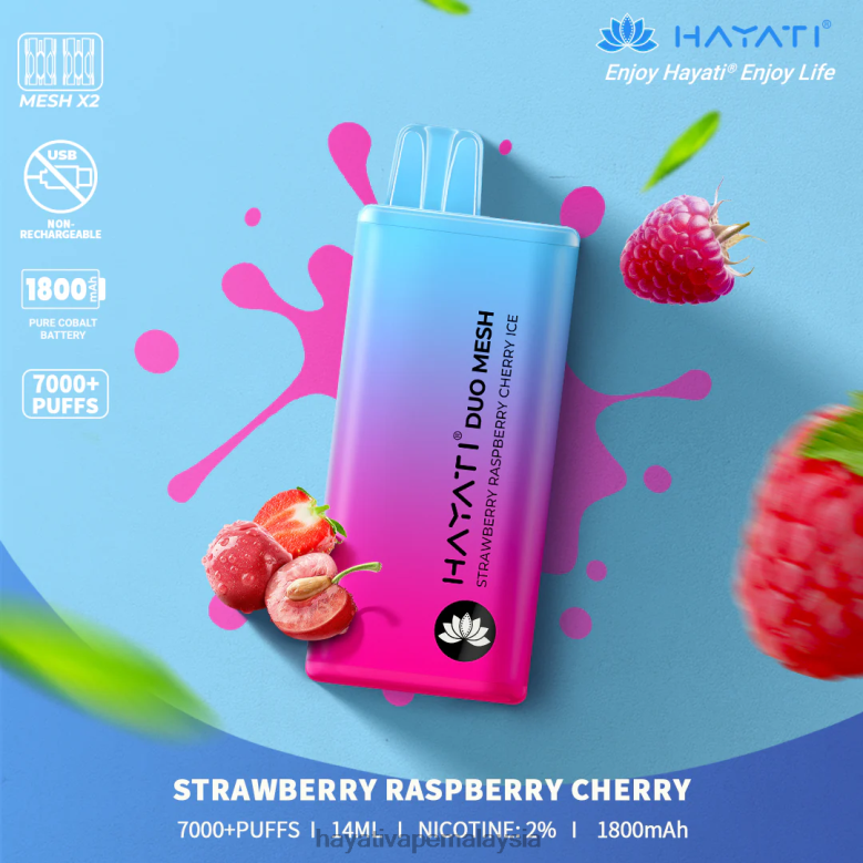 Hayati Duo Mesh pakai buang ais ceri raspberi strawberi 82Z4B182 Hayati Kuala Lumpur