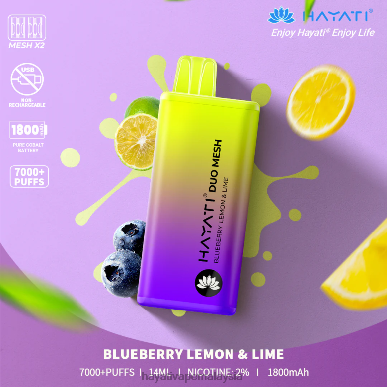 blueberry lemon & limau nipis
