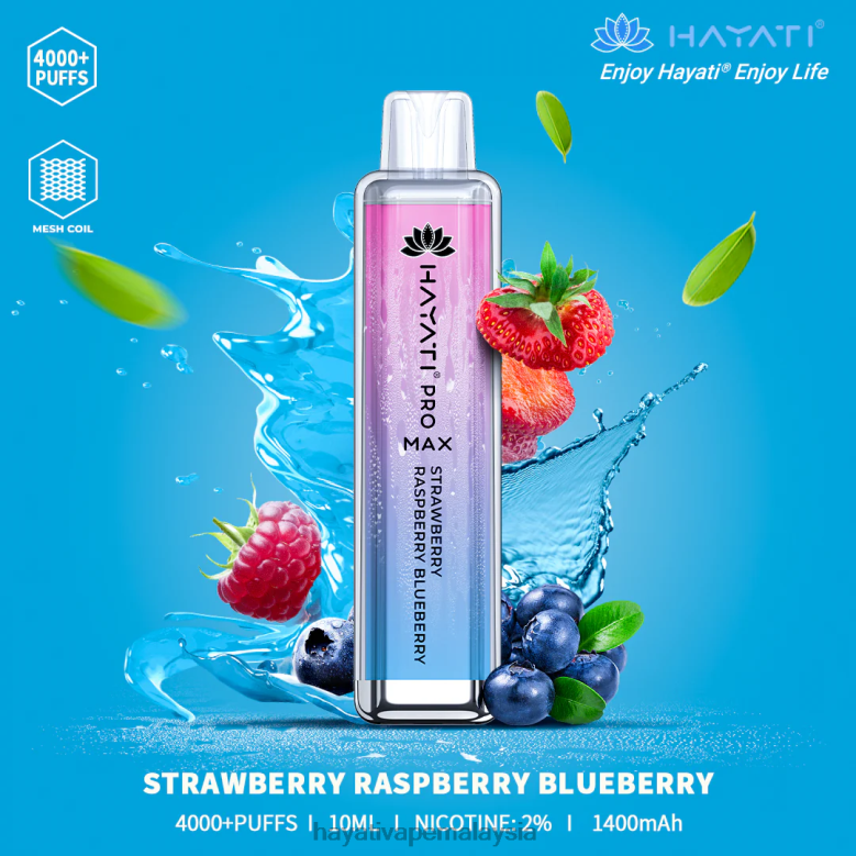 Hayati Pro Max pakai buang strawberry raspberry blueberry 82Z4B141 Hayati Malaysia