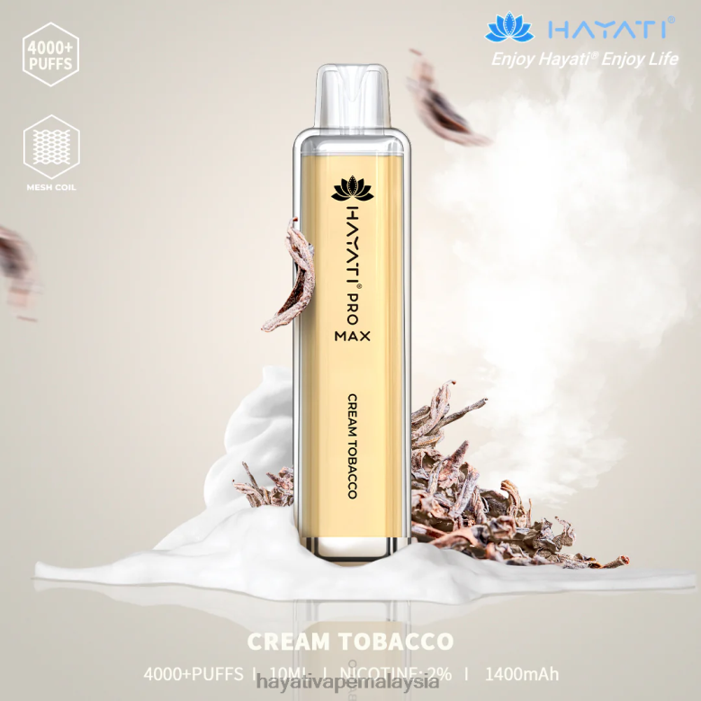 Hayati Pro Max pakai buang tembakau krim 82Z4B136 Hayati Vape Near Me