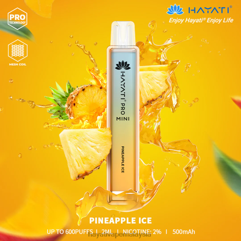 Hayati Pro Mini pakai buang ais nenas 82Z4B17 Hayati Vapes Wholesale
