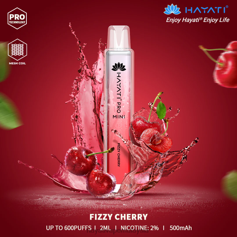 Hayati Pro Mini pakai buang ceri bergas 82Z4B9 Hayati Flavour List
