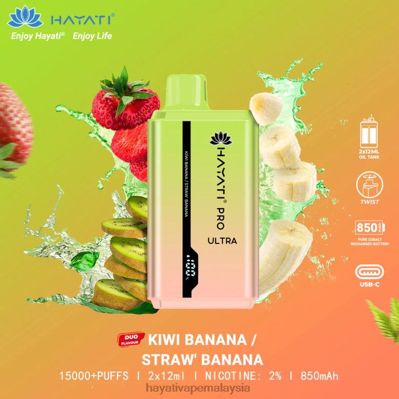 Hayati Pro Ultra pakai buang 15000 sedutan pisang kiwi/pisang strawberi 82Z4B222 Hayati Kuala Lumpur