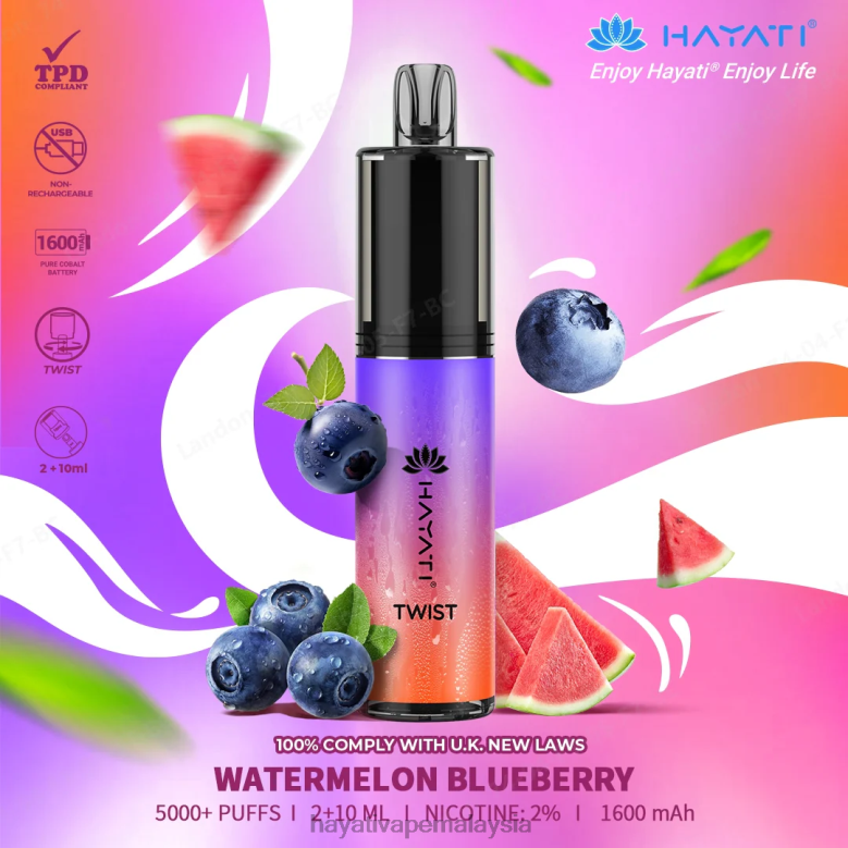 Hayati Twist pakai buang blueberry tembikai 82Z4B88 Hayati Store Malaysia