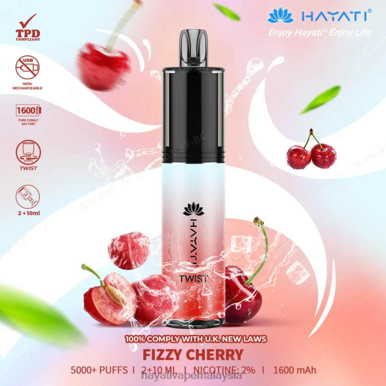 Hayati Twist pakai buang ceri bergas 82Z4B69 Hayati Flavour List